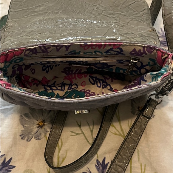 Guess Shimmering Silver Crossbody Bag - Picture 3 of 9